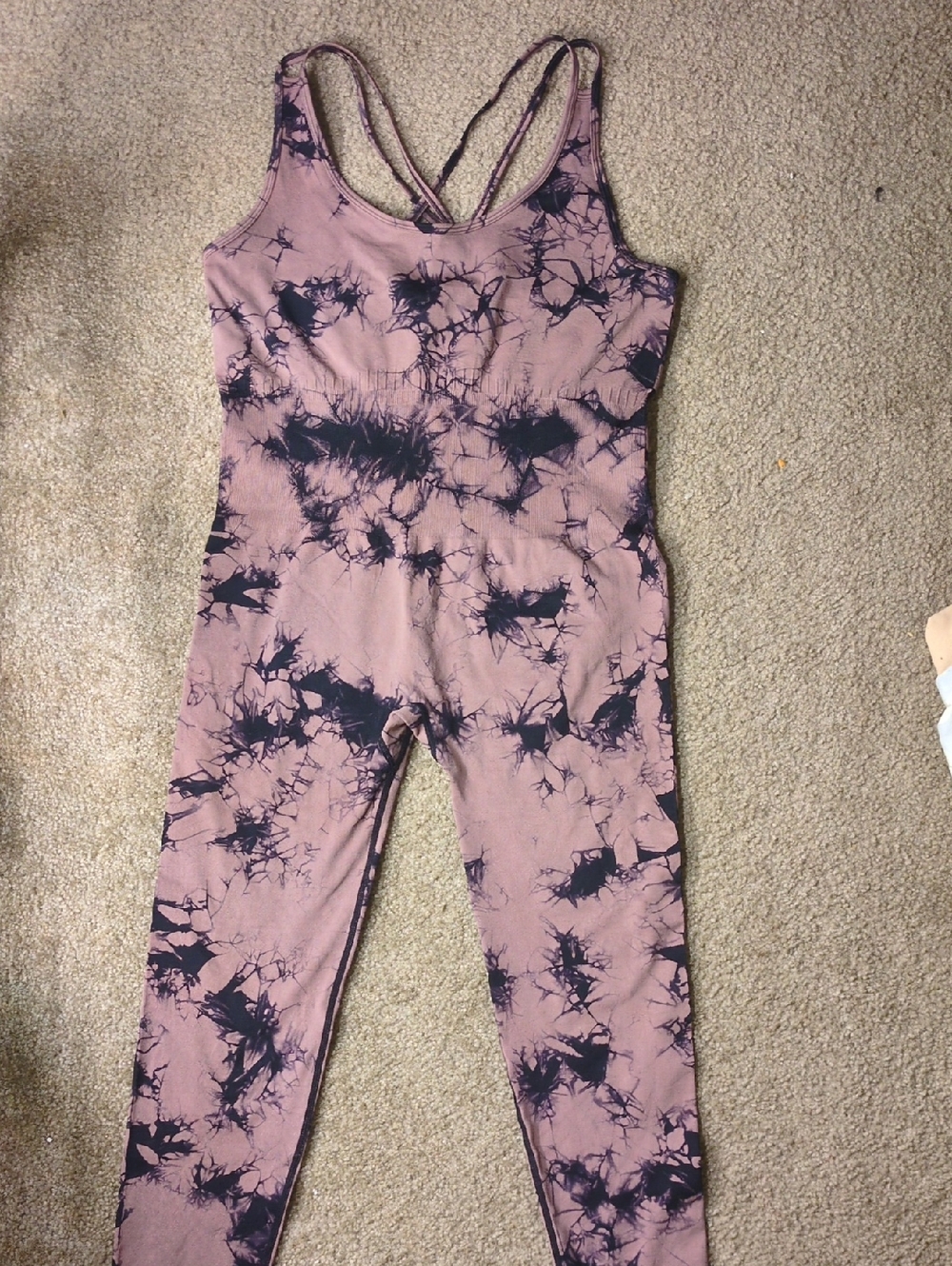 Women's 3X Tie-Dye Bodysuit - Pink with Black Tie-dye